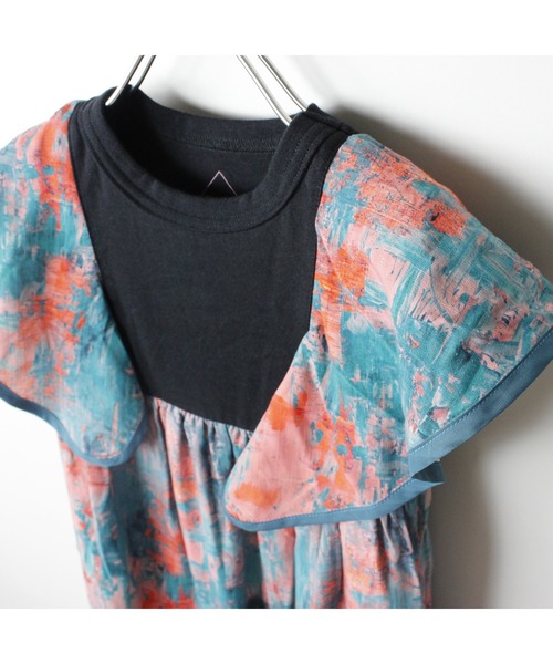 maarook（マルーク）の「アブストラクトハンカチーフスリーブワンピース（ワンピース・キッズ・グリーン・140cm/150cm/160cm）」の5枚目の写真