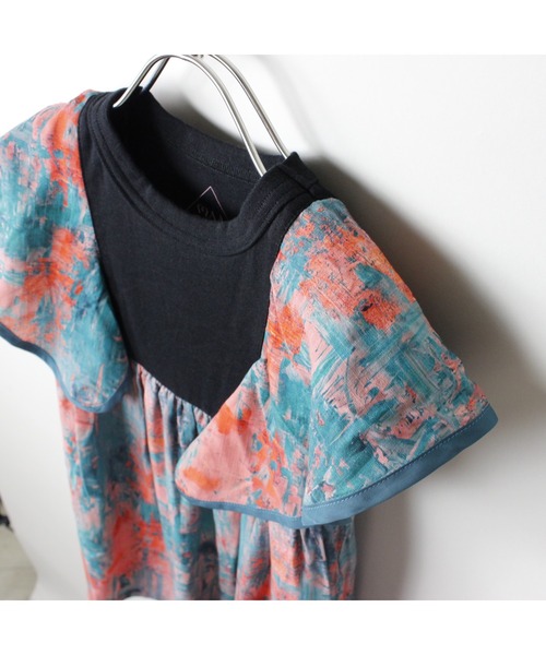 maarook（マルーク）の「アブストラクトハンカチーフスリーブワンピース（ワンピース・キッズ・グリーン・140cm/150cm/160cm）」の6枚目の写真