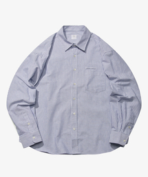 オールデイストライプシャツ_Navy