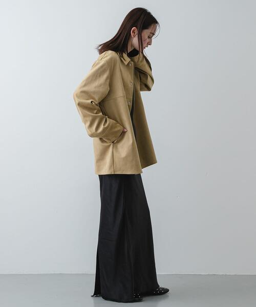 SENSE OF PLACE by URBAN RESEARCH(センスオブプレイスバイアーバンリサーチ)の「FSステンカラージャケット(その他アウター・レディース・ベージュ/ブラウン・ONE)」の6枚目の写真