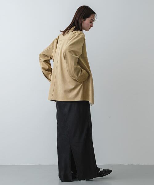 SENSE OF PLACE by URBAN RESEARCH(センスオブプレイスバイアーバンリサーチ)の「FSステンカラージャケット(その他アウター・レディース・ベージュ/ブラウン・ONE)」の7枚目の写真