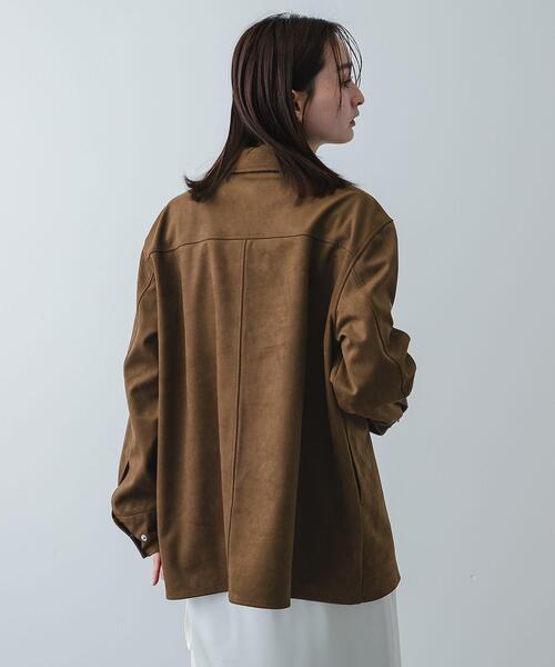 SENSE OF PLACE by URBAN RESEARCH(センスオブプレイスバイアーバンリサーチ)の「FSステンカラージャケット(その他アウター・レディース・ベージュ/ブラウン・ONE)」の12枚目の写真