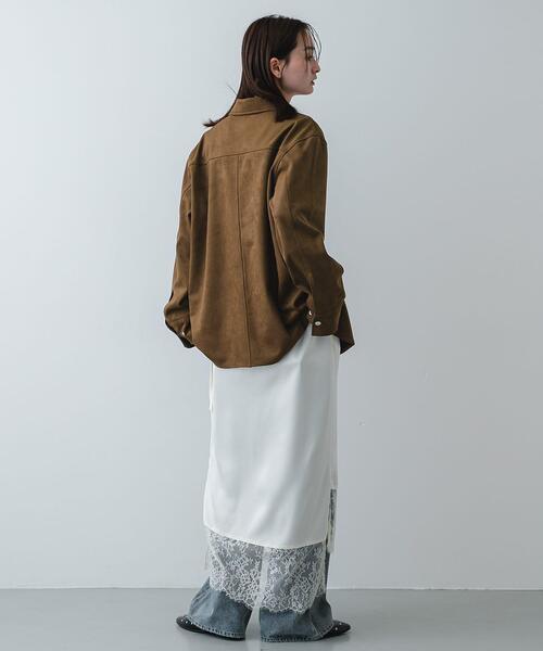 SENSE OF PLACE by URBAN RESEARCH(センスオブプレイスバイアーバンリサーチ)の「FSステンカラージャケット(その他アウター・レディース・ベージュ/ブラウン・ONE)」の14枚目の写真