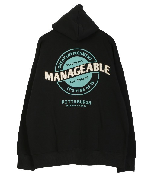 LUXSTYLE(ラグスタイル)の「裏起毛ワイドシルエットジップパーカー(パーカー・メンズ・ブラック/杢グレー・M/L)」の21枚目の写真