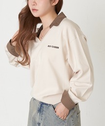 RAY CASSIN | 襟付V胸刺繍ニット(ニット/セーター)