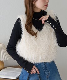 前後2WAYループヤーンビスチェ