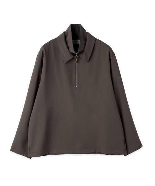 CULLNI（クルニ）の「Relax Dry Stretch Half Zip Layerd Collar Pullover（Tシャツ/カットソー・メンズ・チャコール/アッシュブラウン/ブルーグリーン/ブラック・2/1/0）」の3枚目の写真