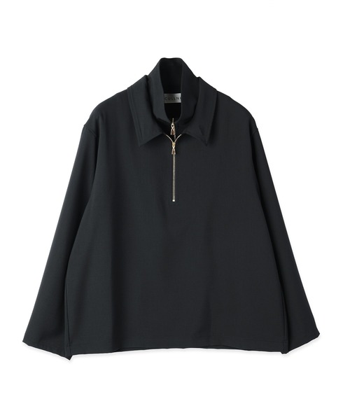CULLNI（クルニ）の「Relax Dry Stretch Half Zip Layerd Collar Pullover（Tシャツ/カットソー・メンズ・チャコール/アッシュブラウン/ブルーグリーン/ブラック・2/1/0）」の2枚目の写真