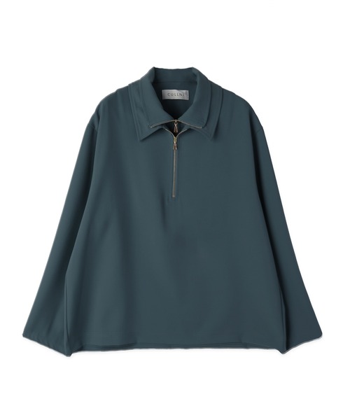 CULLNI（クルニ）の「Relax Dry Stretch Half Zip Layerd Collar Pullover（Tシャツ/カットソー・メンズ・チャコール/アッシュブラウン/ブルーグリーン/ブラック・2/1/0）」の8枚目の写真