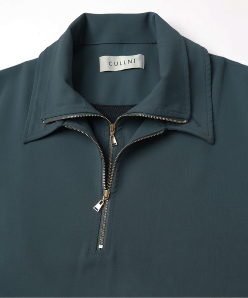 CULLNI（クルニ）の「Relax Dry Stretch Half Zip Layerd Collar Pullover（Tシャツ/カットソー・メンズ・チャコール/アッシュブラウン/ブルーグリーン/ブラック・2/1/0）」の9枚目の写真