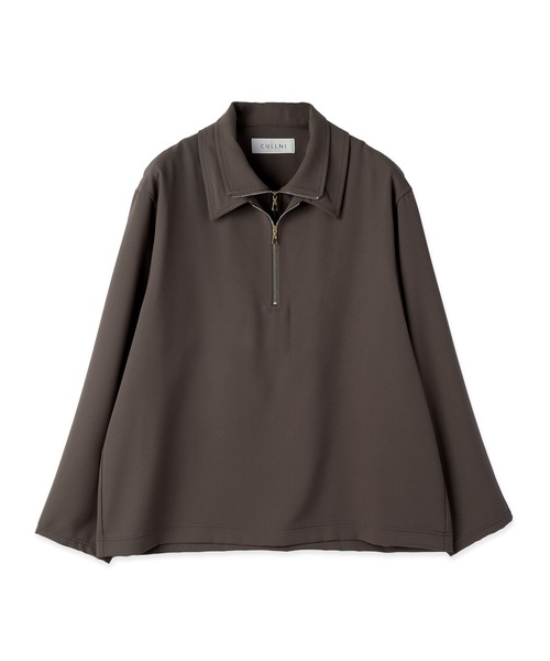 CULLNI（クルニ）の「Relax Dry Stretch Half Zip Layerd Collar Pullover（Tシャツ/カットソー・メンズ・チャコール/アッシュブラウン/ブルーグリーン/ブラック・2/1/0）」の15枚目の写真