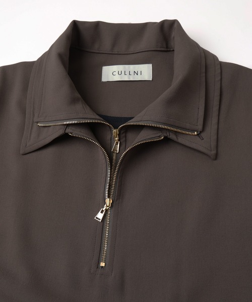 CULLNI（クルニ）の「Relax Dry Stretch Half Zip Layerd Collar Pullover（Tシャツ/カットソー・メンズ・チャコール/アッシュブラウン/ブルーグリーン/ブラック・2/1/0）」の17枚目の写真