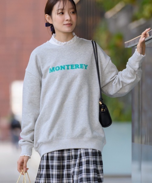 OMNES（オムネス）の「テック裏毛オーバーサイズロゴスウェットトップス  MONTEREY UVカット付（スウェット・レディース・ダークグレー/ライトブルー/グレー/ホワイト・FREE）」の3枚目の写真
