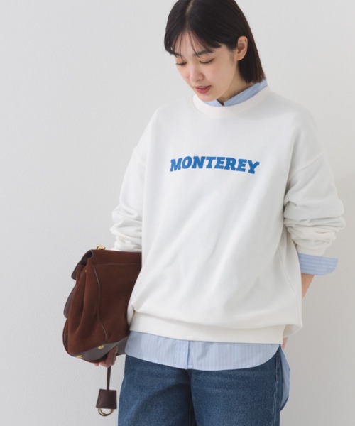 OMNES（オムネス）の「テック裏毛オーバーサイズロゴスウェットトップス  MONTEREY UVカット付（スウェット・レディース・ダークグレー/ライトブルー/グレー/ホワイト・FREE）」の2枚目の写真