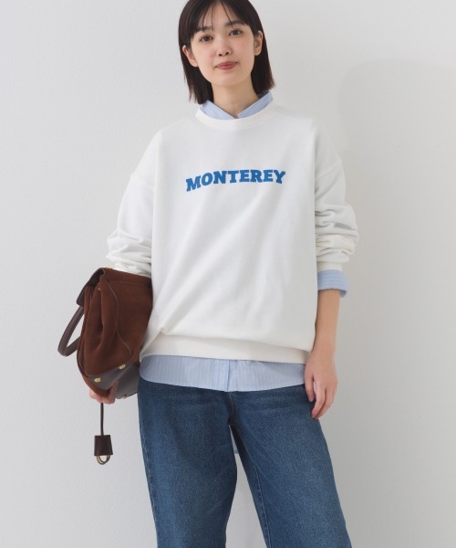 OMNES（オムネス）の「テック裏毛オーバーサイズロゴスウェットトップス  MONTEREY UVカット付（スウェット・レディース・ダークグレー/ライトブルー/グレー/ホワイト・FREE）」の5枚目の写真