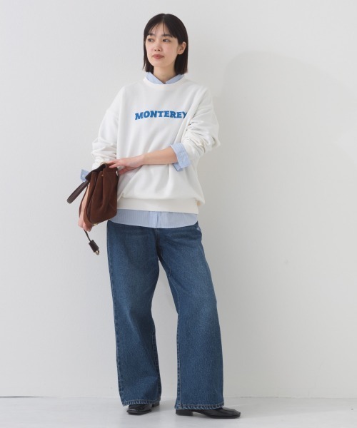 OMNES（オムネス）の「テック裏毛オーバーサイズロゴスウェットトップス  MONTEREY UVカット付（スウェット・レディース・ダークグレー/ライトブルー/グレー/ホワイト・FREE）」の8枚目の写真