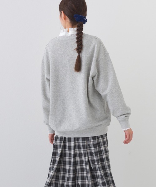 OMNES（オムネス）の「テック裏毛オーバーサイズロゴスウェットトップス  MONTEREY UVカット付（スウェット・レディース・ダークグレー/ライトブルー/グレー/ホワイト・FREE）」の12枚目の写真