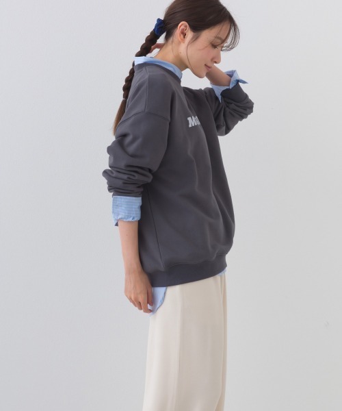 OMNES（オムネス）の「テック裏毛オーバーサイズロゴスウェットトップス  MONTEREY UVカット付（スウェット・レディース・ダークグレー/ライトブルー/グレー/ホワイト・FREE）」の16枚目の写真