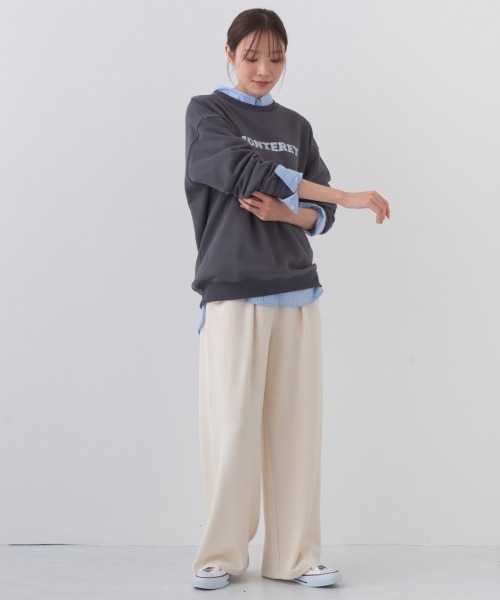 OMNES（オムネス）の「テック裏毛オーバーサイズロゴスウェットトップス  MONTEREY UVカット付（スウェット・レディース・ダークグレー/ライトブルー/グレー/ホワイト・FREE）」の18枚目の写真