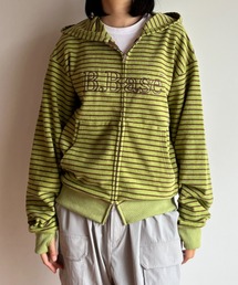 BROKEN BASE（ブロークンベース）の「B.Base Border Double-Zip Hoodie / B.Base ボーダーダブルジップフーディー（パーカー）」