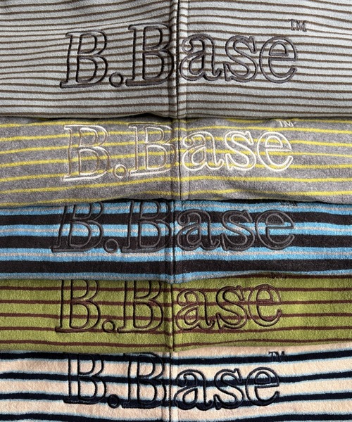 BROKEN BASE（ブロークンベース）の「B.Base Border Double-Zip Hoodie / B.Base ボーダーダブルジップフーディー（パーカー・メンズ・グレー系/ブルー系/ブラック系/カーキ系/アイボリー系/ブラウン系・SMALL/MEDIUM/LARGE）」の7枚目の写真