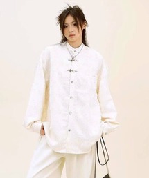 Mayree（メイリー）の「【portulaca】バタフライ柄メタルボタンチャイナシャツジャケット（その他アウター）」