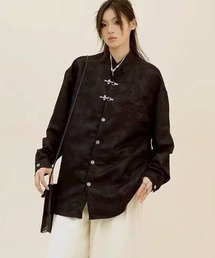 almo（アルモ）の「【portulaca】バタフライ柄メタルボタンチャイナシャツジャケット（その他アウター）」