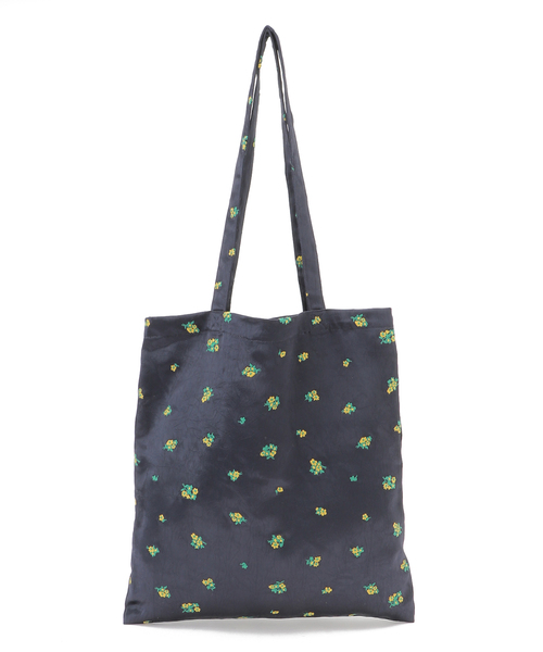SLOBE IENA（スローブイエナ）の「FLOWER SATINトートバッグ（トートバッグ・レディース・ネイビー/イエロー・FREE）」の18枚目の写真