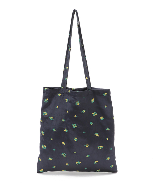 SLOBE IENA（スローブイエナ）の「FLOWER SATINトートバッグ（トートバッグ・レディース・ネイビー/イエロー・FREE）」の20枚目の写真