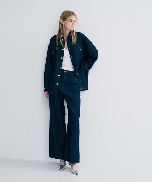 uncrave（アンクレイヴ）の「THE SISTER デニムパンツ upper hights × uncrave（デニムパンツ・レディース・ネイビー系・21/22/23/24/25）」の2枚目の写真