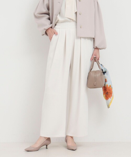 MICO COULIER（ミコクリエ）の「タックギャザーパンツ（その他パンツ・レディース・ネイビー/キナリ/ベビーピンク・38/36）」の8枚目の写真