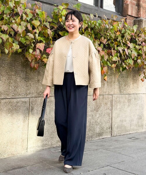 MICO COULIER（ミコクリエ）の「タックギャザーパンツ（その他パンツ・レディース・ネイビー/キナリ/ベビーピンク・38/36）」の16枚目の写真