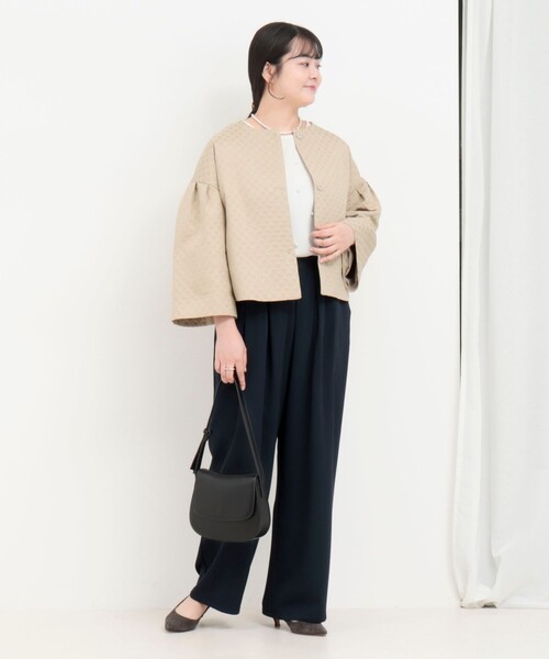 MICO COULIER（ミコクリエ）の「タックギャザーパンツ（その他パンツ・レディース・ネイビー/キナリ/ベビーピンク・38/36）」の18枚目の写真