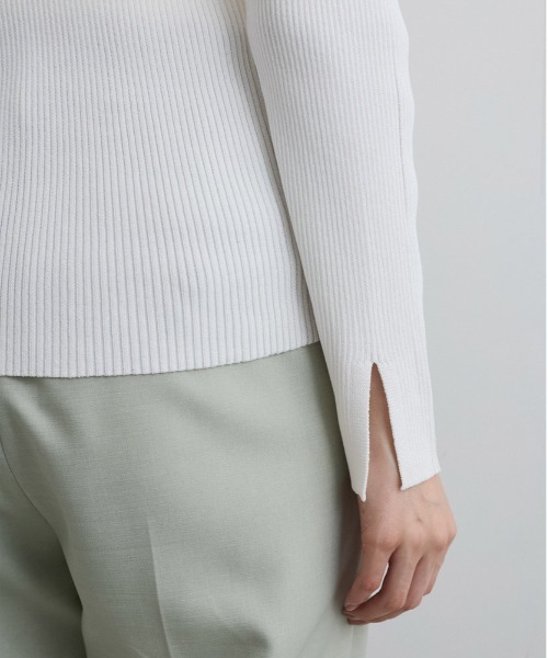 VIS（ビス）の「【WEB限定】オフショルダー風リブニットプルオーバー/アンチピリング・UVケア（ニット/セーター・レディース・ピンク/ネイビー/オフホワイト・FREE）」の10枚目の写真