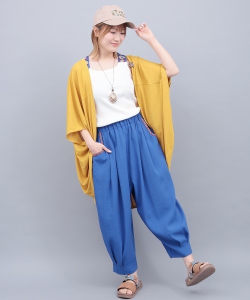 チチカカ（チチカカ）の「カラフルペイント風刺繍キャップ（キャップ・レディース・ホワイト/ブラック/モカ・FREE）」の7枚目の写真