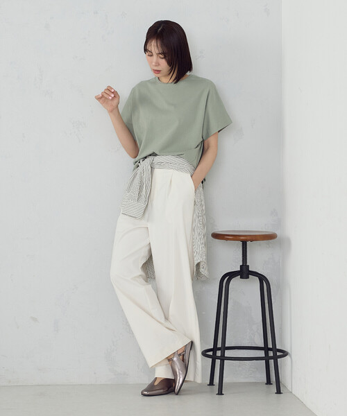COMME CA MODELS(コムサモデルズ)の「【美しいベーシックパンツ】裏メッシュ チノパンツ(チノパンツ・レディース・グレイッシュベージュ/ブラック/ホワイト/ベージュ・X-LARGE/LARGE/MEDIUM/SMALL/X-SMALL)」の17枚目の写真