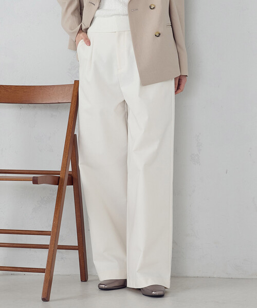 COMME CA MODELS(コムサモデルズ)の「【美しいベーシックパンツ】裏メッシュ チノパンツ(チノパンツ・レディース・グレイッシュベージュ/ブラック/ホワイト/ベージュ・X-LARGE/LARGE/MEDIUM/SMALL/X-SMALL)」の20枚目の写真