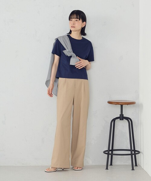 COMME CA MODELS(コムサモデルズ)の「【美しいベーシックパンツ】裏メッシュ チノパンツ(チノパンツ・レディース・グレイッシュベージュ/ブラック/ホワイト/ベージュ・X-LARGE/LARGE/MEDIUM/SMALL/X-SMALL)」の21枚目の写真