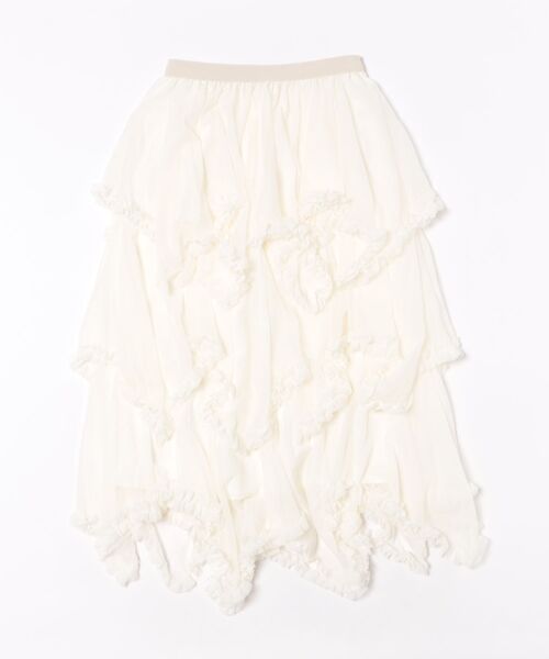 aimoha（アイモハ）の「レースレイヤード チュールロングスカート（スカート・レディース・ブラック/ライトベージュ・FREE）」の10枚目の写真
