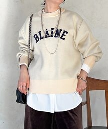 un dix cors | ロゴニットスエットプルオーバー(ニット/セーター)