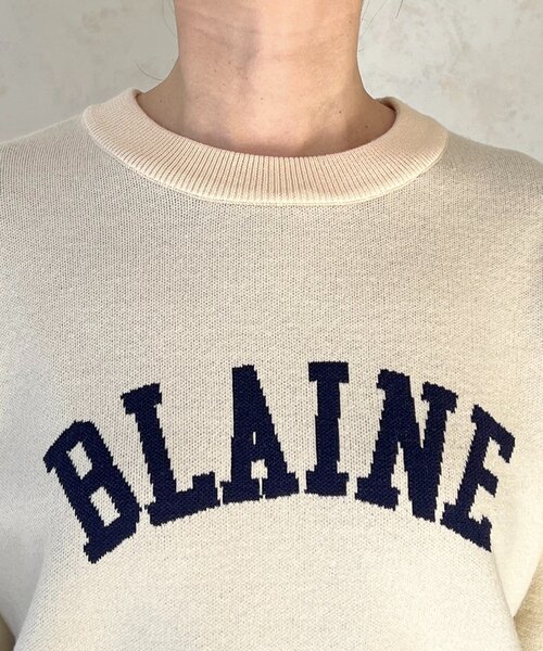 un dix cors（アンディコール）の「ロゴニットスエットプルオーバー（ニット/セーター・レディース・ネイビー/アイボリー/グレー・FREE）」の10枚目の写真