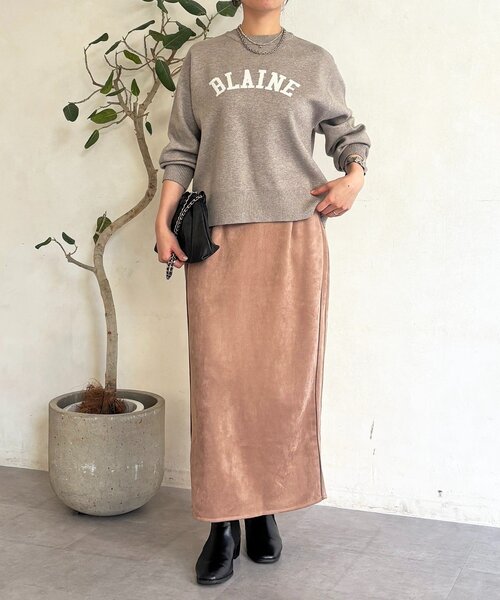 un dix cors（アンディコール）の「ロゴニットスエットプルオーバー（ニット/セーター・レディース・ネイビー/アイボリー/グレー・FREE）」の17枚目の写真