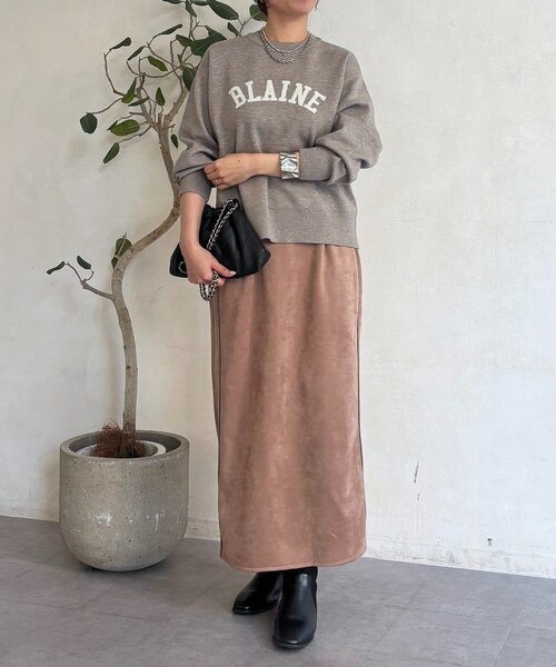 un dix cors（アンディコール）の「ロゴニットスエットプルオーバー（ニット/セーター・レディース・ネイビー/アイボリー/グレー・FREE）」の19枚目の写真