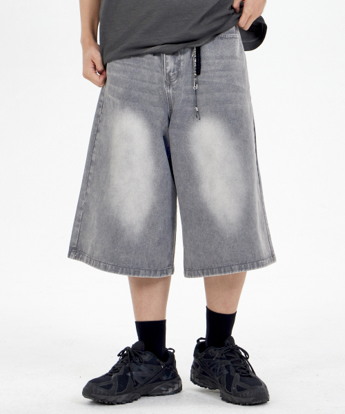 BY.L(バイエル)の「オリジンバミューダデニムパンツグレー(その他パンツ・メンズ・その他・LARGE)」の1枚目の写真