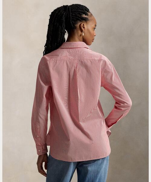 POLO RALPH LAUREN(ポロ ラルフ ローレン)の「リラックス フィット ストライプド コットン シャツ(シャツ/ブラウス・レディース・レッド・XXS/M)」の3枚目の写真
