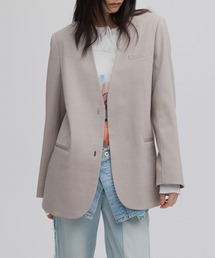 Ameri（アメリ）の「DRY TWILL COLLARLESS JACKET（テーラードジャケット）」