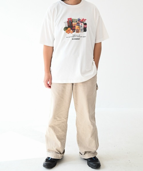 BOOSTOCK(ブーストック)の「ブーストック B/S MARKET Tシャツ(Tシャツ/カットソー・レディース・ホワイト/ブラック・XXXL/F)」の10枚目の写真