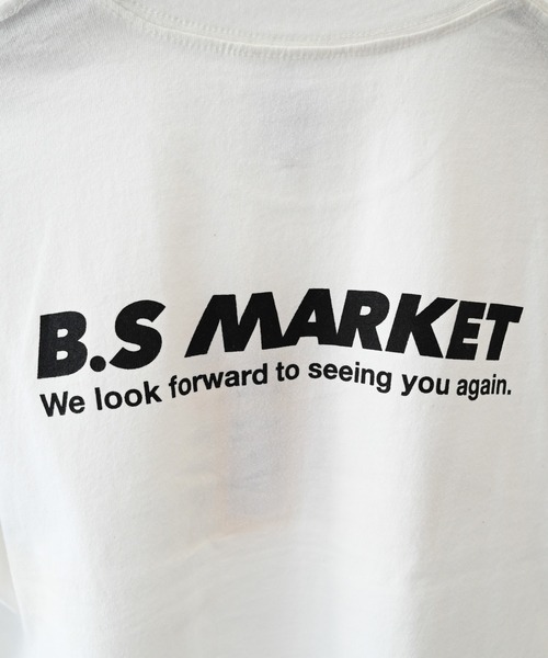 BOOSTOCK(ブーストック)の「ブーストック B/S MARKET Tシャツ(Tシャツ/カットソー・レディース・ホワイト/ブラック・XXXL/F)」の4枚目の写真