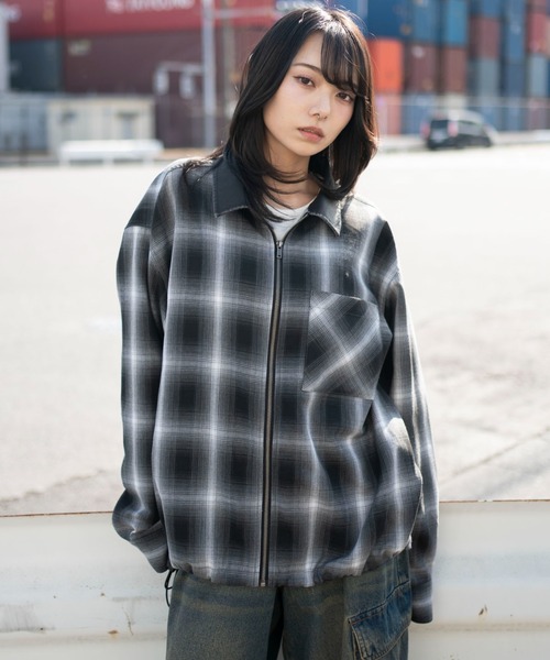 WEGO（ウィゴー）の「WEGO/【26年春夏新作】オンブレチェックシャツジャケット（シャツ/ブラウス・メンズ・ブルー系その他2/ブラック系その他2・MEDIUM/LARGE）」の19枚目の写真