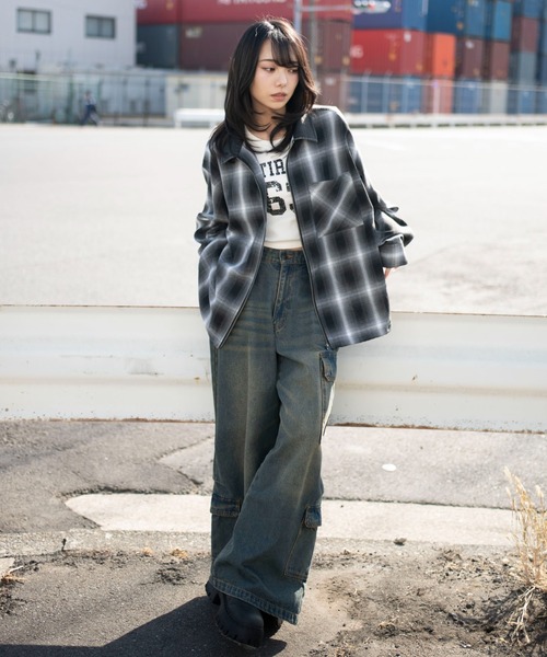 Willow Pants オモテ パジャマシャツ オンブレチェック Willow Pants